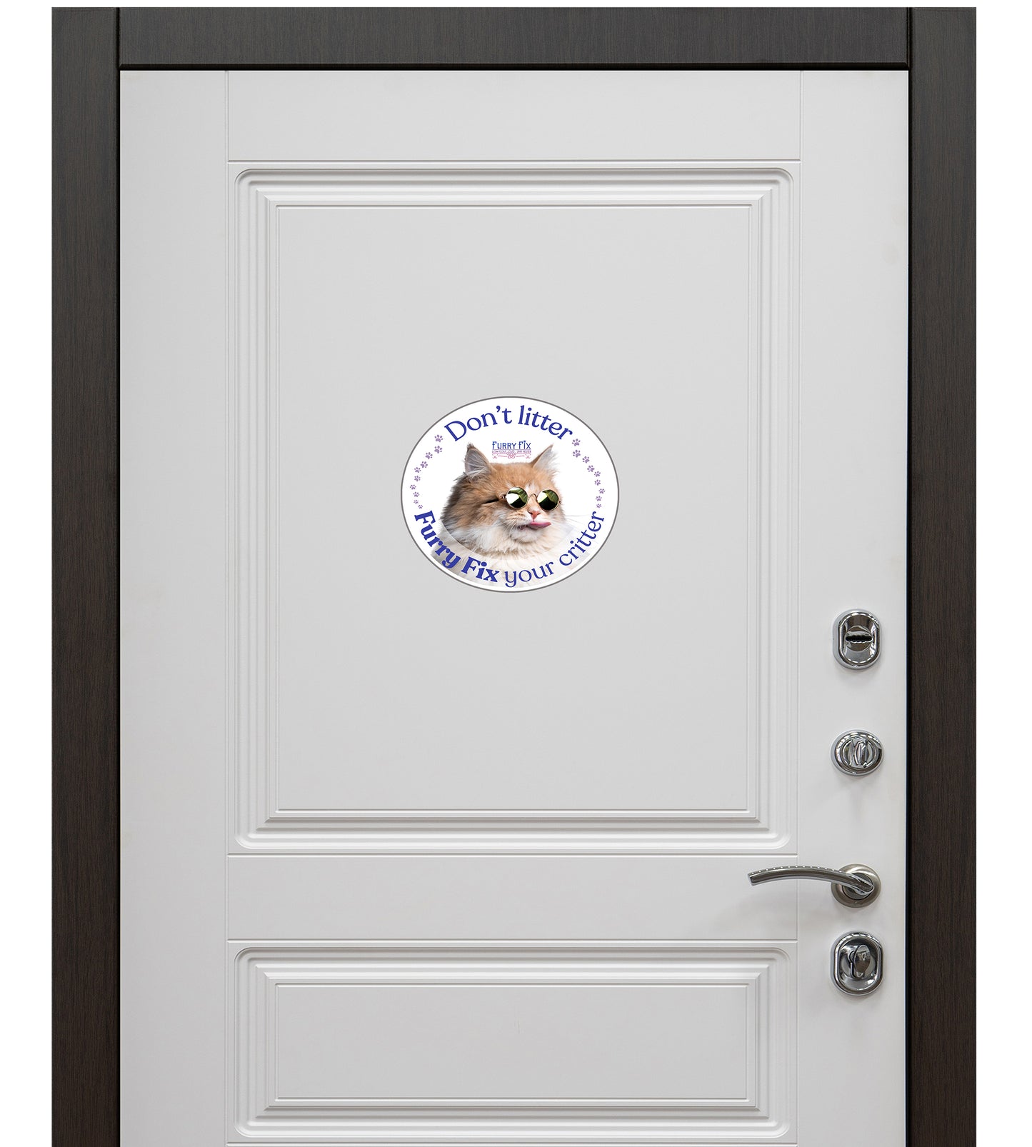 Furry Fix magnet - Don't litter - Furry Fix your critter - magnet for inside or outside!