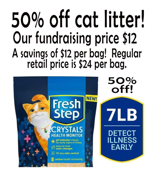 Fresh step crystal health monitor 7 pound cat litter - $12 per bag - pick up only in Wabash.