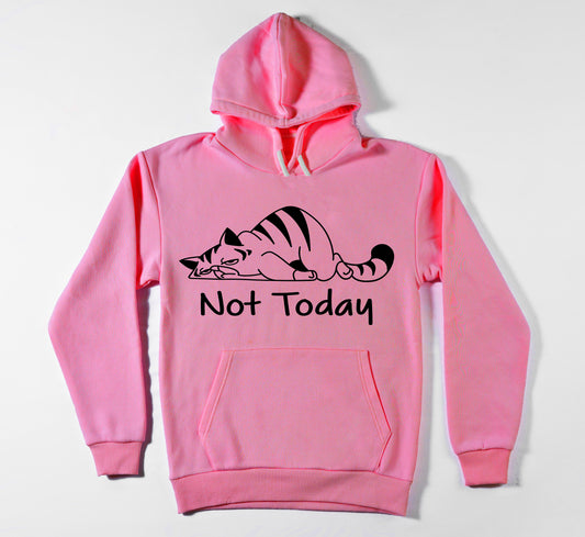 NOT TODAY - hoodie - grey or pink - fundraiser for Furry Fix - $35 - shipping or pick up.